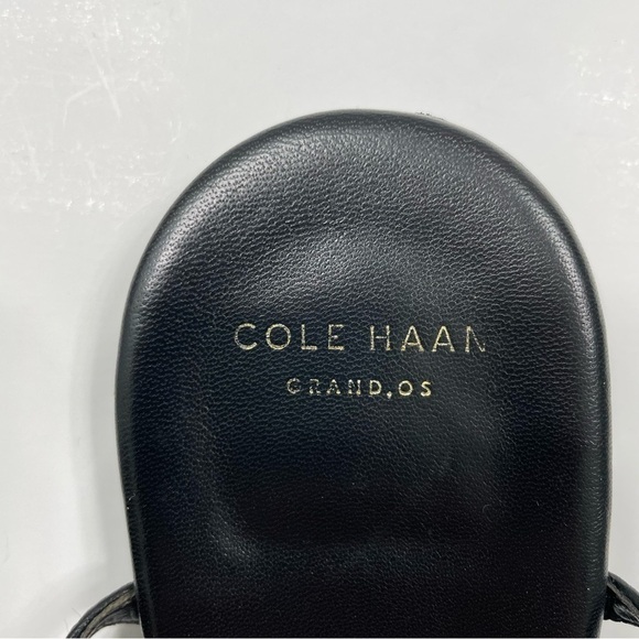 Cole Haan Grand Os Black Tstrap Sandals Size 7.5 - Picture 11 of 13